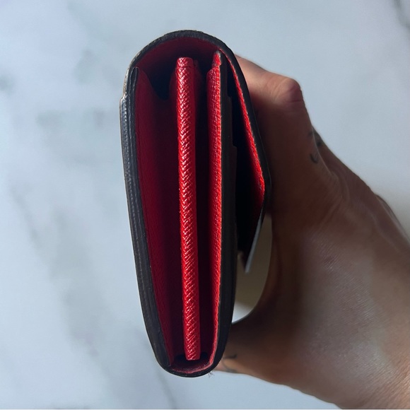 AUTHENTIC LIKE NEW Louis Vuitton Monogram Poppy Sarah Wallet - Picture 4 of 14